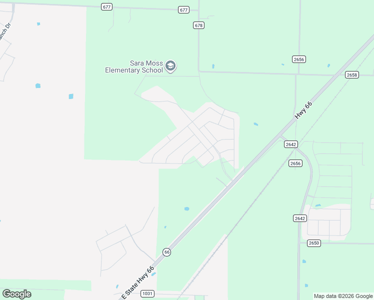 map of restaurants, bars, coffee shops, grocery stores, and more near 10322 Highway 66 in Royse City