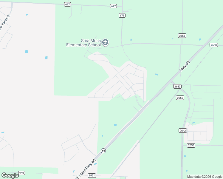 map of restaurants, bars, coffee shops, grocery stores, and more near 10322 Highway 66 in Royse City