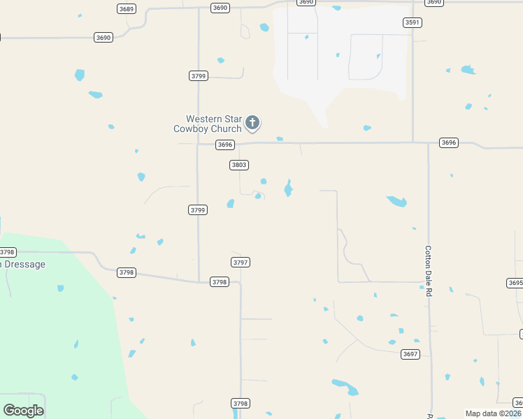 map of restaurants, bars, coffee shops, grocery stores, and more near 299 Private Road 3803 in Springtown