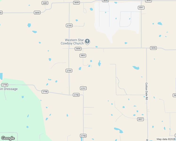 map of restaurants, bars, coffee shops, grocery stores, and more near 299 Private Road 3803 in Springtown