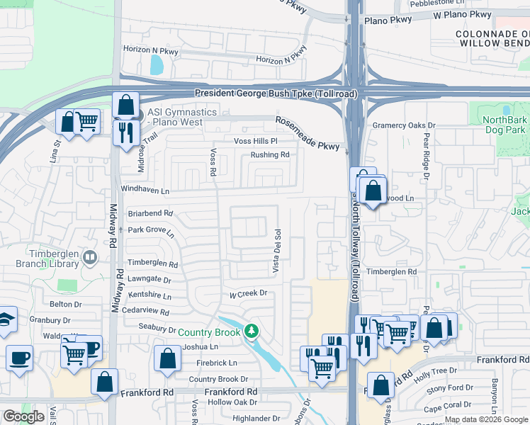 map of restaurants, bars, coffee shops, grocery stores, and more near 4242 North Capistrano Drive in Dallas