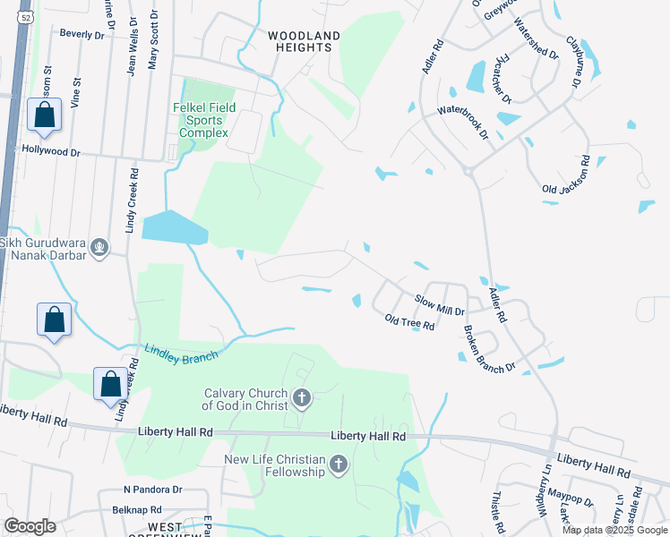 map of restaurants, bars, coffee shops, grocery stores, and more near 208 Border Road in Goose Creek