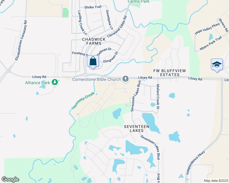 map of restaurants, bars, coffee shops, grocery stores, and more near Endeavor Way in Roanoke