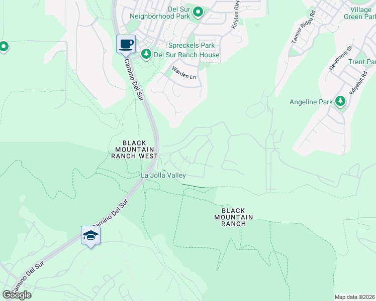 map of restaurants, bars, coffee shops, grocery stores, and more near 7878 Lusardi Creek Lane in San Diego