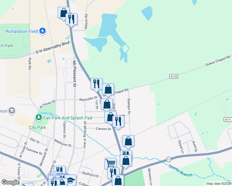 map of restaurants, bars, coffee shops, grocery stores, and more near 401 2nd Street in Pittsburg