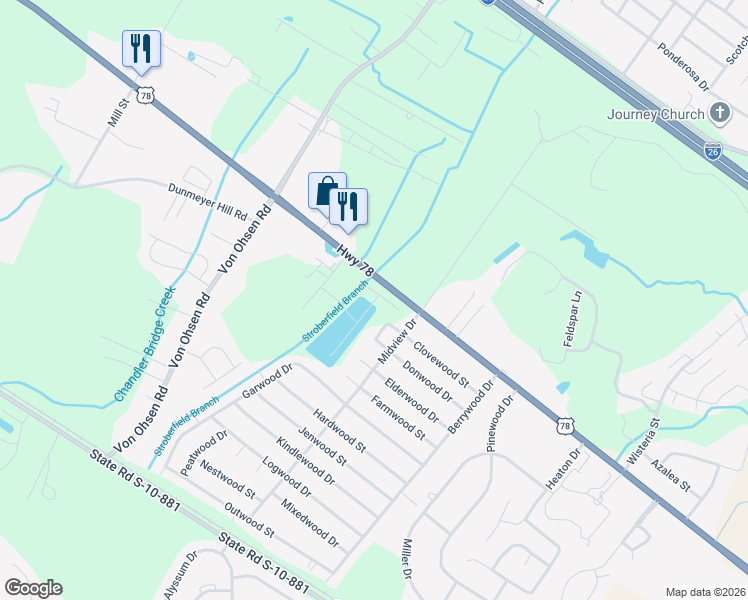 map of restaurants, bars, coffee shops, grocery stores, and more near 10151 U.S. 78 in Ladson