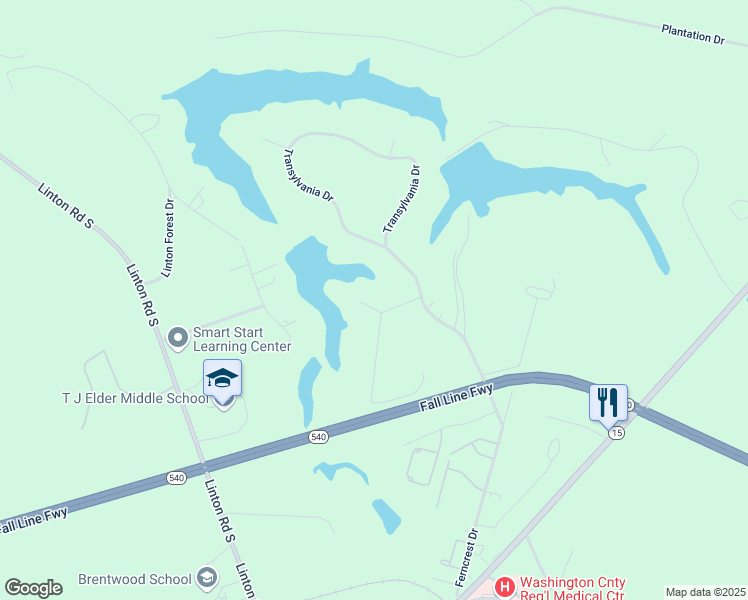 map of restaurants, bars, coffee shops, grocery stores, and more near 475 Transylvania Drive in Sandersville