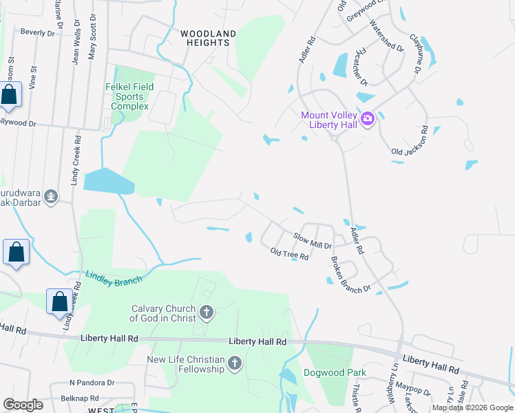 map of restaurants, bars, coffee shops, grocery stores, and more near 310 Slow Mill Drive in Goose Creek