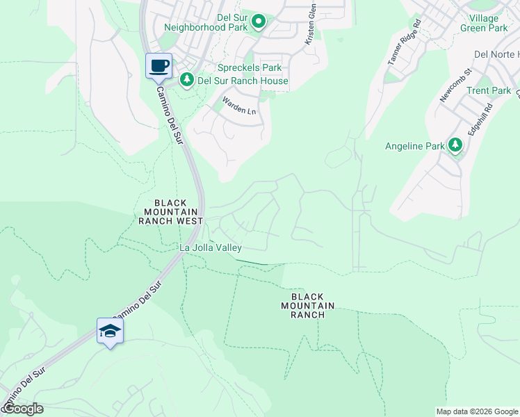map of restaurants, bars, coffee shops, grocery stores, and more near 7958 Lusardi Creek Lane in San Diego