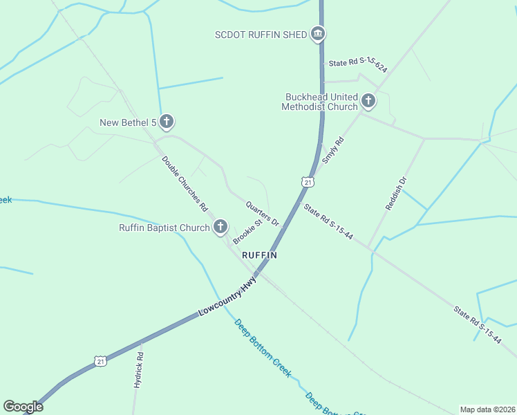 map of restaurants, bars, coffee shops, grocery stores, and more near 177 Quarters Drive in Colleton County