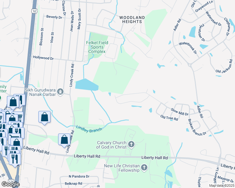 map of restaurants, bars, coffee shops, grocery stores, and more near 248 Border Road in Goose Creek