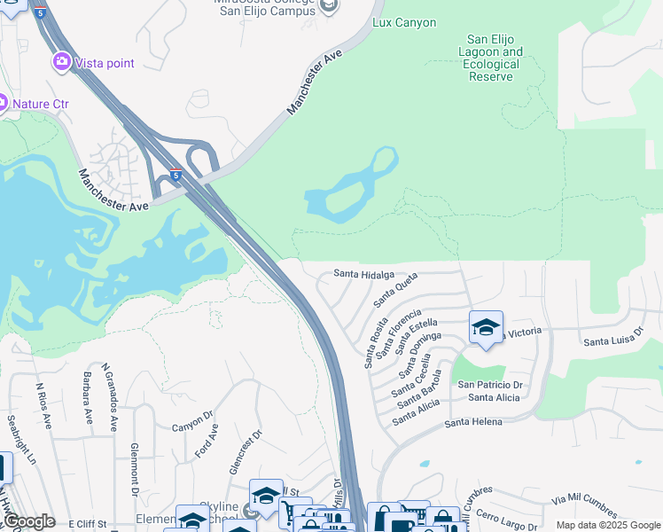 map of restaurants, bars, coffee shops, grocery stores, and more near 826 Santa Hidalga in Solana Beach