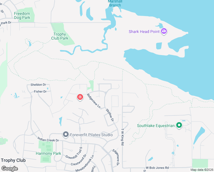 map of restaurants, bars, coffee shops, grocery stores, and more near 504 Clear Vista Drive in Trophy Club
