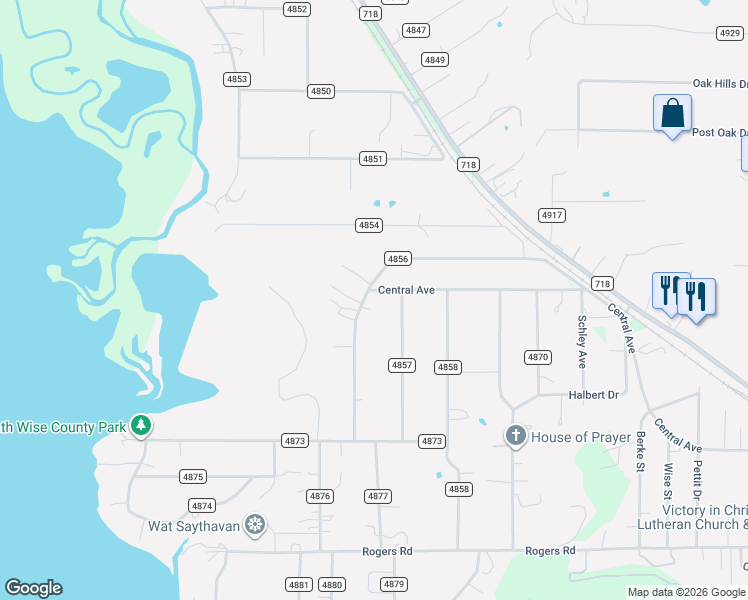 map of restaurants, bars, coffee shops, grocery stores, and more near 390 County Road 4856 in Newark