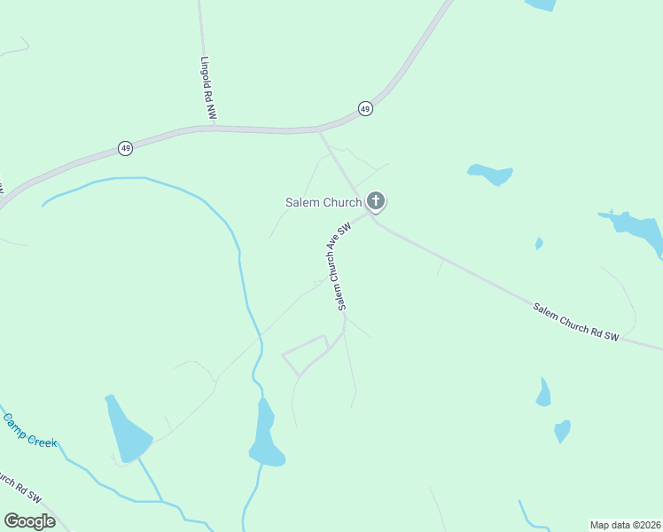 map of restaurants, bars, coffee shops, grocery stores, and more near 119 Salem Church Avenue Southwest in Milledgeville