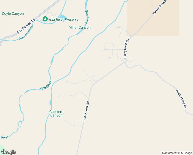 map of restaurants, bars, coffee shops, grocery stores, and more near 367 Turkey Creek Road in Gila