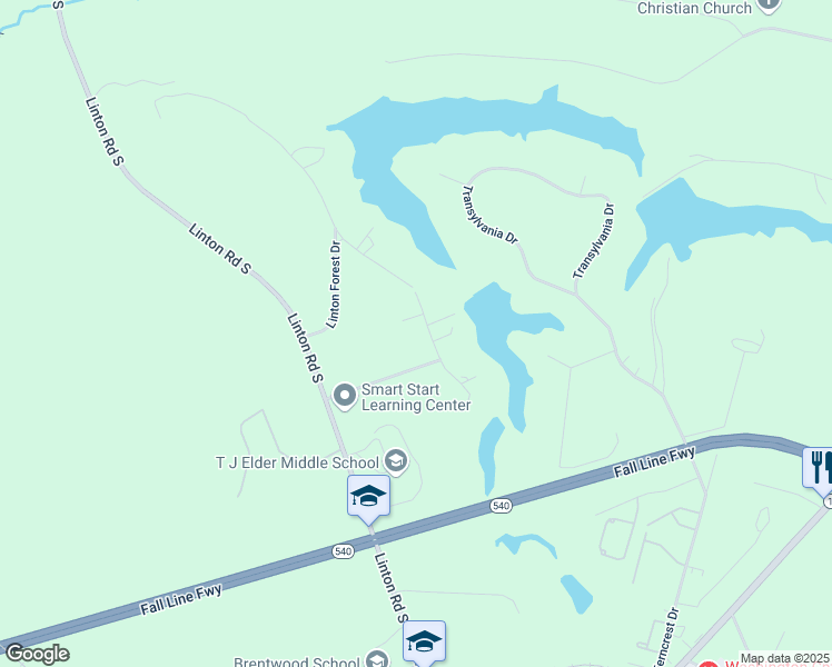 map of restaurants, bars, coffee shops, grocery stores, and more near 210 Lakeview Drive in Sandersville