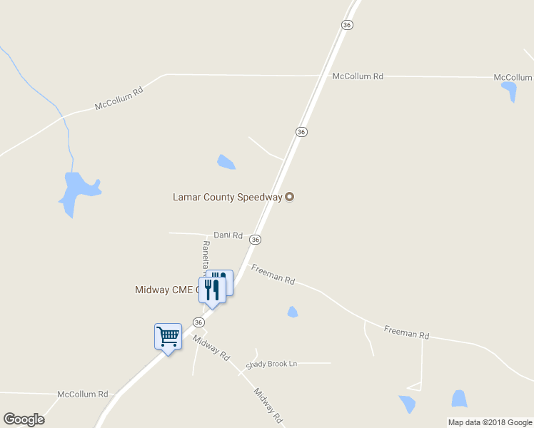 map of restaurants, bars, coffee shops, grocery stores, and more near 950 Georgia 36 in Barnesville