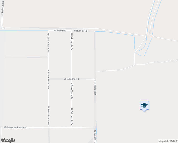 map of restaurants, bars, coffee shops, grocery stores, and more near 14080 North Russell Road in Maricopa