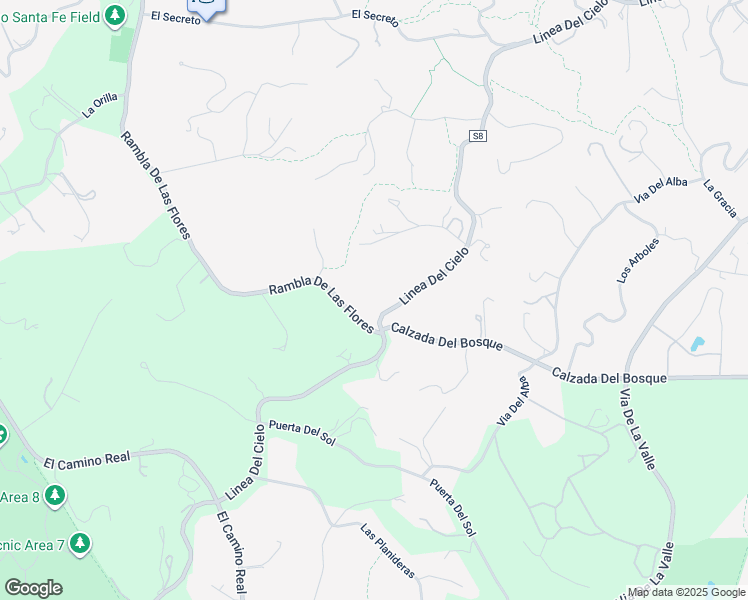 map of restaurants, bars, coffee shops, grocery stores, and more near 5306 Linea Del Cielo in Rancho Santa Fe