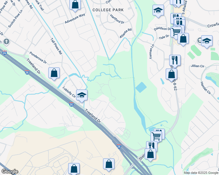 map of restaurants, bars, coffee shops, grocery stores, and more near 134 Marvel Oak Circle in Ladson