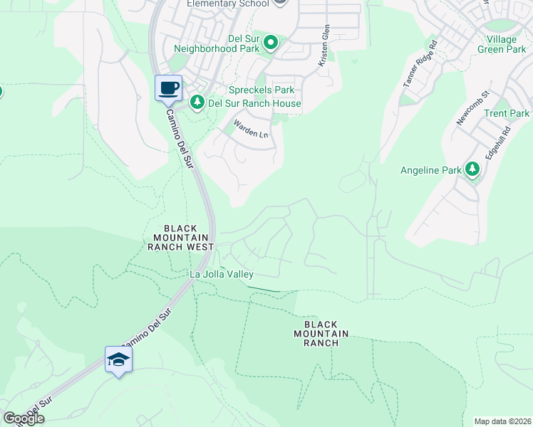 map of restaurants, bars, coffee shops, grocery stores, and more near 7964 Auberge Circle in San Diego