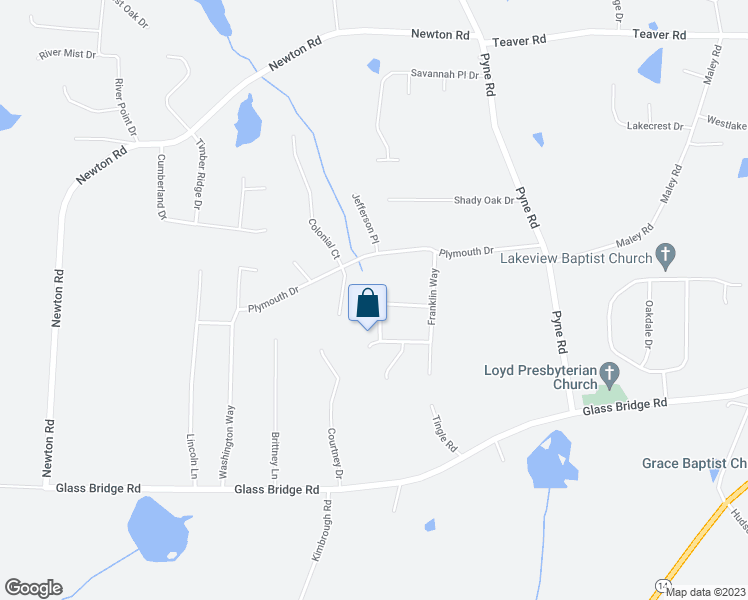 map of restaurants, bars, coffee shops, grocery stores, and more near 110 Franklin Place in LaGrange