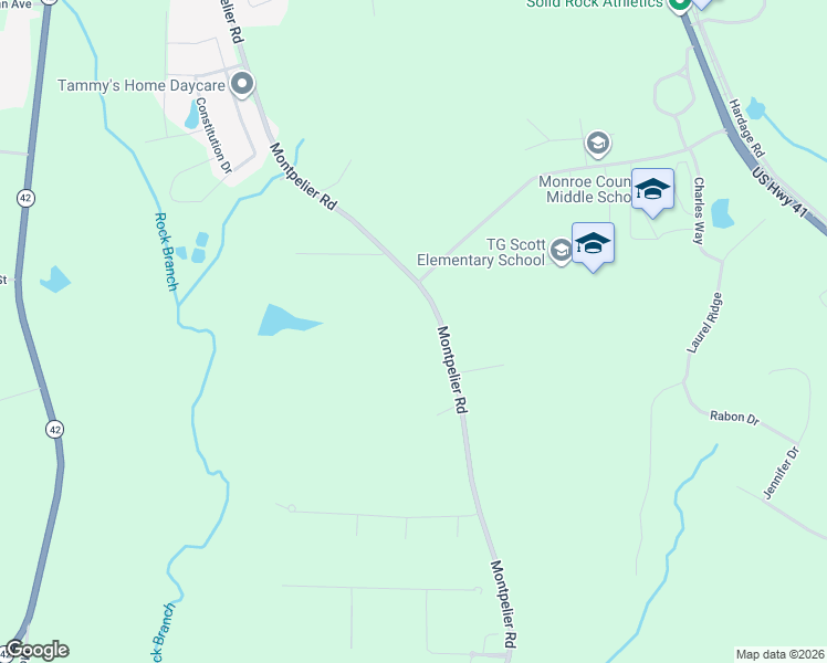 map of restaurants, bars, coffee shops, grocery stores, and more near 955 Montpelier Road in Forsyth