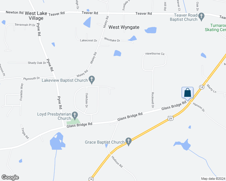 map of restaurants, bars, coffee shops, grocery stores, and more near 401 Woodfield Court in LaGrange