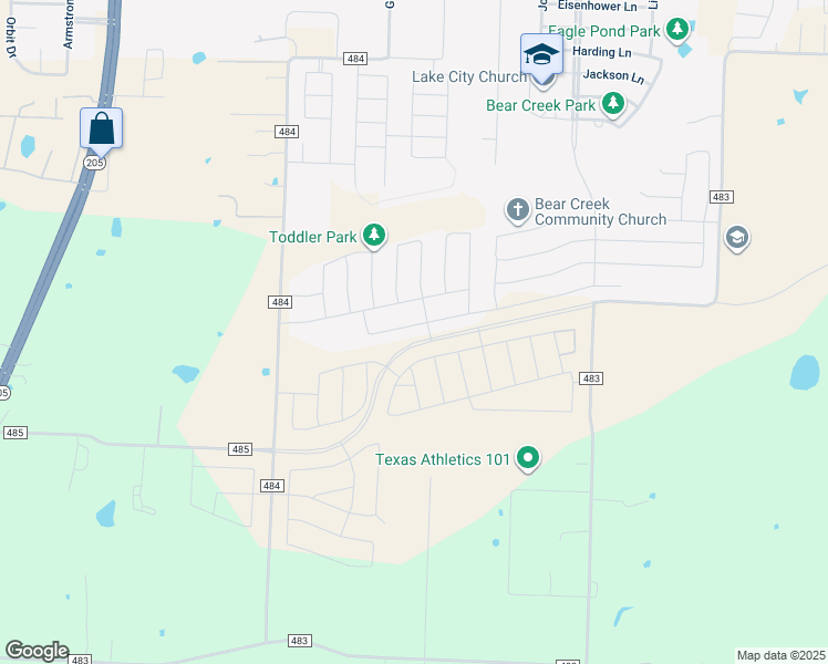 map of restaurants, bars, coffee shops, grocery stores, and more near in Lavon