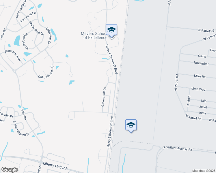 map of restaurants, bars, coffee shops, grocery stores, and more near 438 Green Park Lane in Goose Creek