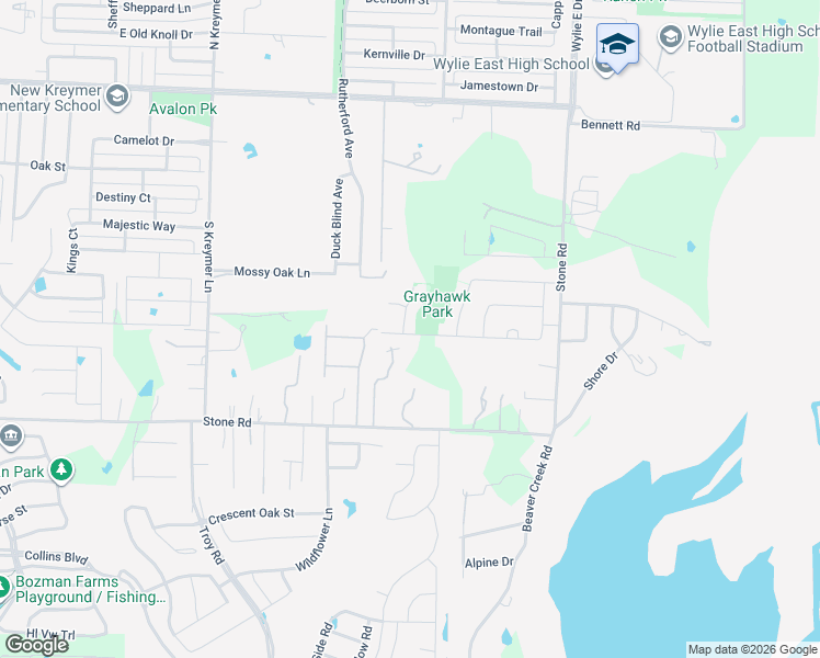 map of restaurants, bars, coffee shops, grocery stores, and more near 2404 Richland Chambers Ct in Wylie