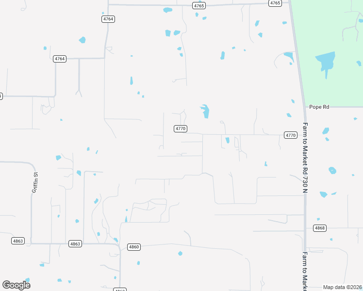 map of restaurants, bars, coffee shops, grocery stores, and more near 129 Private Road 4768 in Boyd