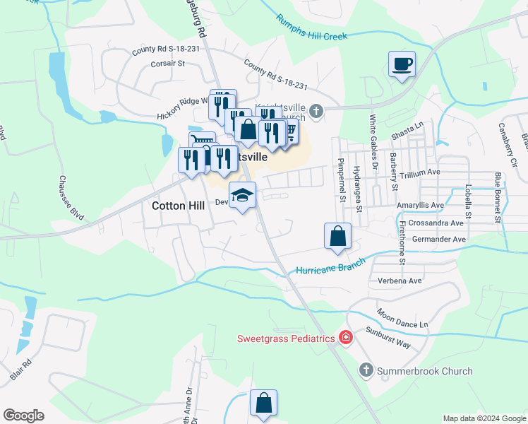 map of restaurants, bars, coffee shops, grocery stores, and more near 540 Orangeburg Road in Summerville