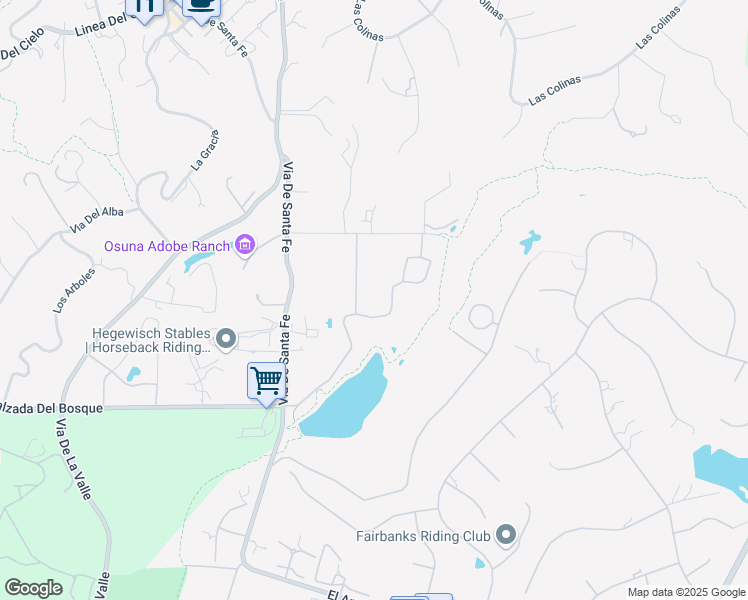 map of restaurants, bars, coffee shops, grocery stores, and more near 16401 Calle Feliz in Rancho Santa Fe