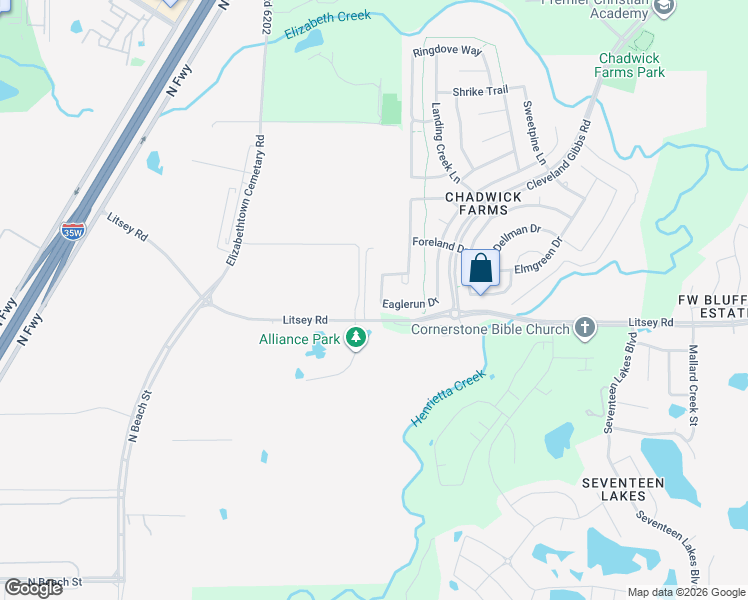 map of restaurants, bars, coffee shops, grocery stores, and more near 3805 Denridge Lane in Roanoke