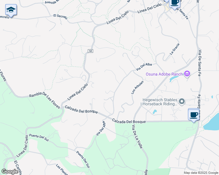 map of restaurants, bars, coffee shops, grocery stores, and more near 16192 Via Del Alba in Rancho Santa Fe