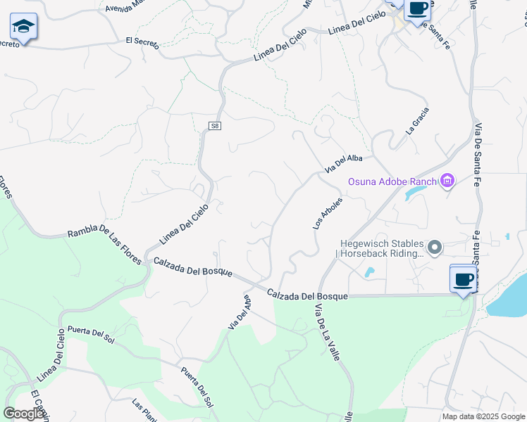 map of restaurants, bars, coffee shops, grocery stores, and more near 16192 Via Del Alba in Rancho Santa Fe
