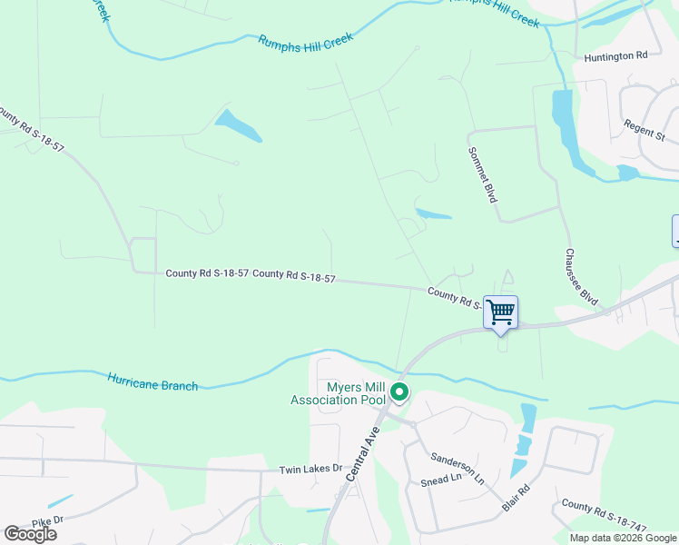 map of restaurants, bars, coffee shops, grocery stores, and more near 224 County Road S-18-57 in Summerville