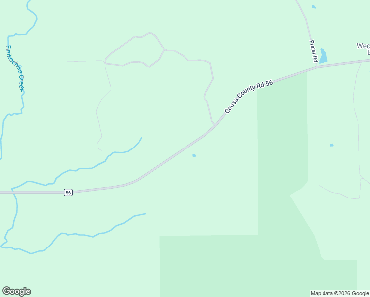 map of restaurants, bars, coffee shops, grocery stores, and more near County Road 56 in Sylacauga