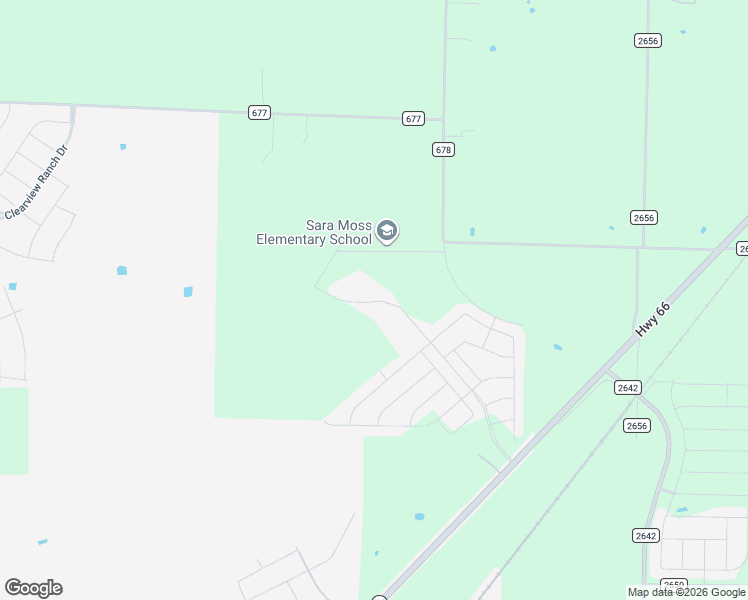 map of restaurants, bars, coffee shops, grocery stores, and more near 9722 County Road 678 in Royse City