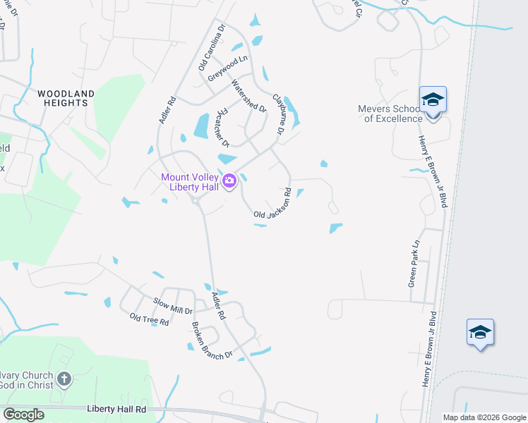map of restaurants, bars, coffee shops, grocery stores, and more near 103 Old Jackson Road in Goose Creek