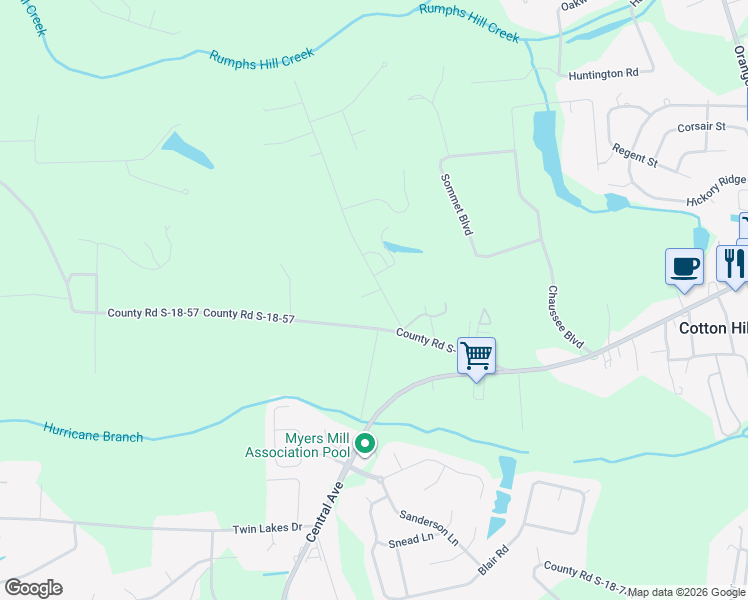 map of restaurants, bars, coffee shops, grocery stores, and more near 154 East Highland Drive in Summerville
