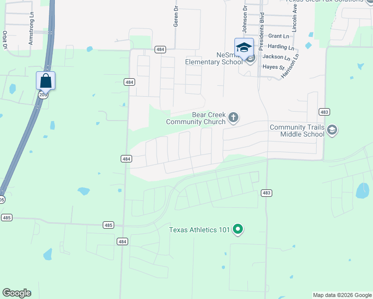 map of restaurants, bars, coffee shops, grocery stores, and more near in Lavon