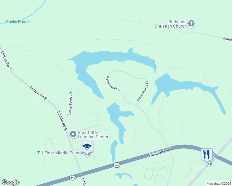 map of restaurants, bars, coffee shops, grocery stores, and more near 763 Transylvania Drive in Sandersville