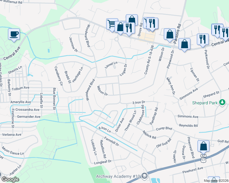 map of restaurants, bars, coffee shops, grocery stores, and more near 109 Flynn Street in Summerville