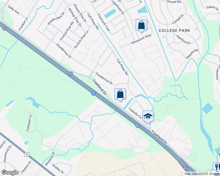 map of restaurants, bars, coffee shops, grocery stores, and more near 148 Growden Lane in Ladson