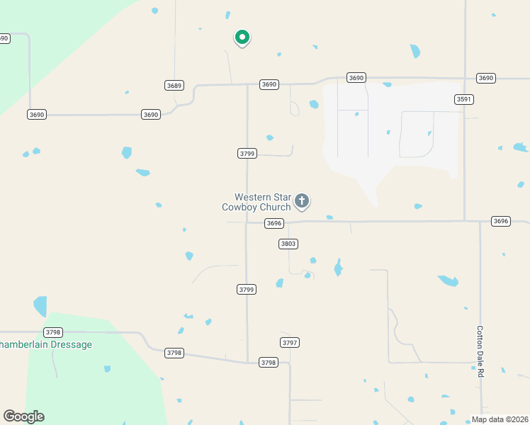 map of restaurants, bars, coffee shops, grocery stores, and more near 862 Co Road 3696 in Springtown