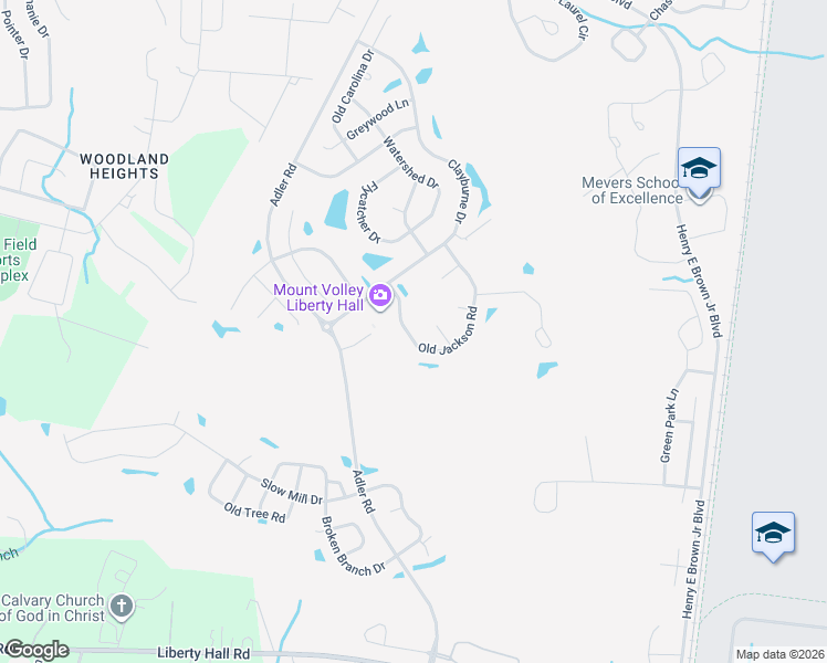 map of restaurants, bars, coffee shops, grocery stores, and more near 103 Old Jackson Road in Goose Creek