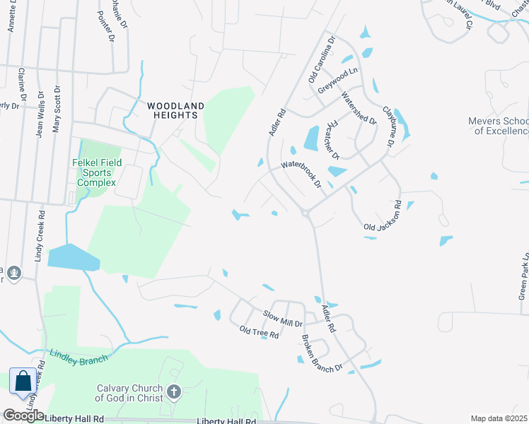 map of restaurants, bars, coffee shops, grocery stores, and more near 409 Brookfield Lane in Goose Creek
